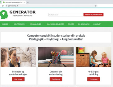 Generator - kompetenceudvikling inden for pædagogik, psykologi og ungdomskultur