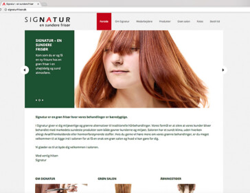 Signatur - en grøn frisør i Århus